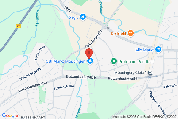 OBI Farbmisch-Service im Markt Mössingen