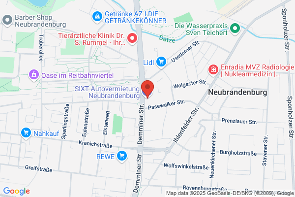 SIXT Autovermietung Neustrelitz Hauptbahnhof
