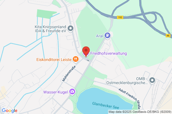 Stadtverwaltung Neustrelitz, Friedhofsverwaltung