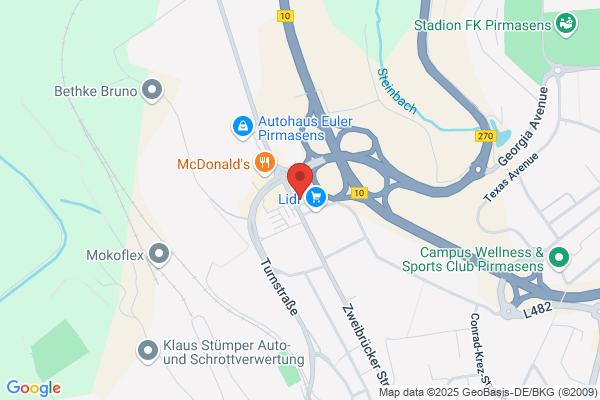 Tankstelle am Supermarkt