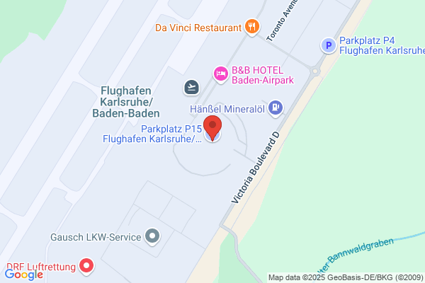 Parkplatz P15 Flughafen Karlsruhe/Baden-Baden APCOA