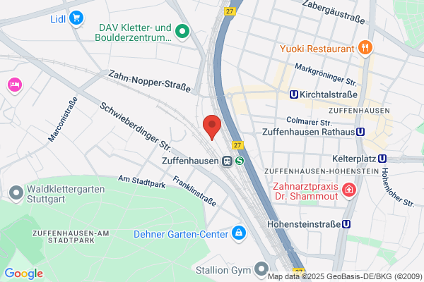 DB BahnPark Parkplatz Bahnhof Zuffenhausen P1