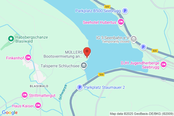 MÜLLERS  Bootsvermietung an der Staumauer