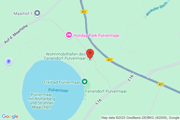 Wohnmobilhafen des Feriendorf Pulvermaar