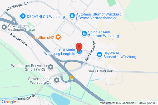 OBI Mietgeräte und Werkzeugverleih Würzburg, Louis Pasteur Strasse