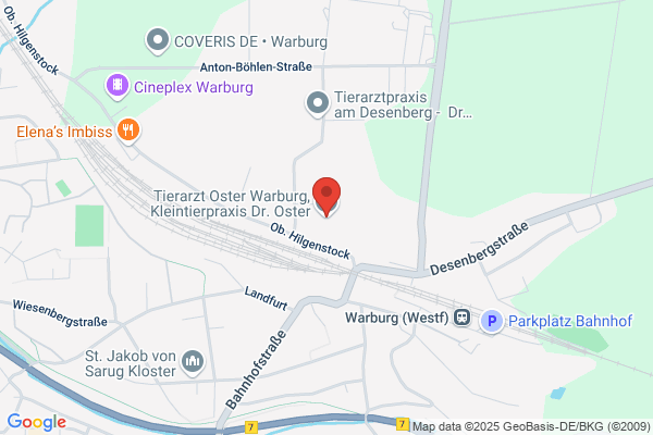 Tierarzt Oster Warburg, Kleintierpraxis Dr. Oster