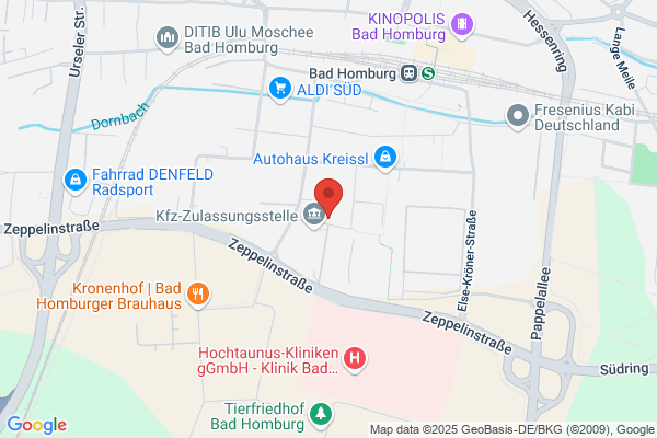 Autoschilder Bad Homburg