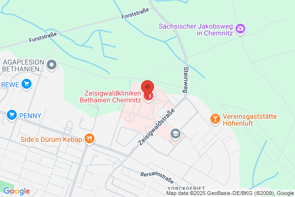 Klinik für Orthopädie, Unfall- und Wiederherstellungschirurgie, Zeisigwaldkliniken Bethanien Chemnitz