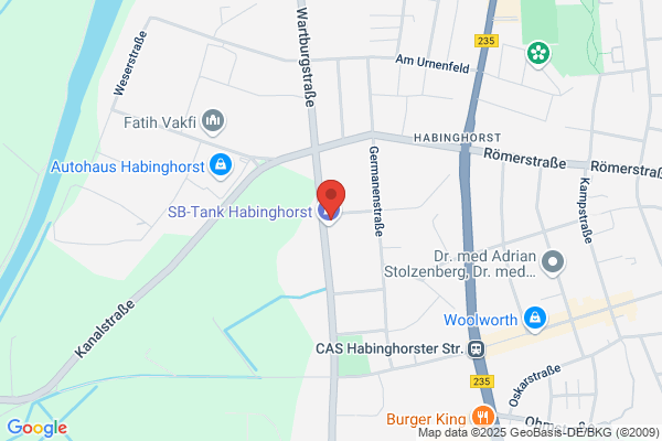 Tankstelle am Supermarkt