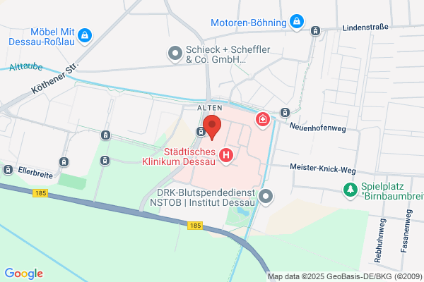 Medizinisches Versorgungszentrum Praxis Dr. Witzel Städtisches Klinikum Dessau Akadem. Lehrkrankenhaus der MLu Halle-Wittenberg