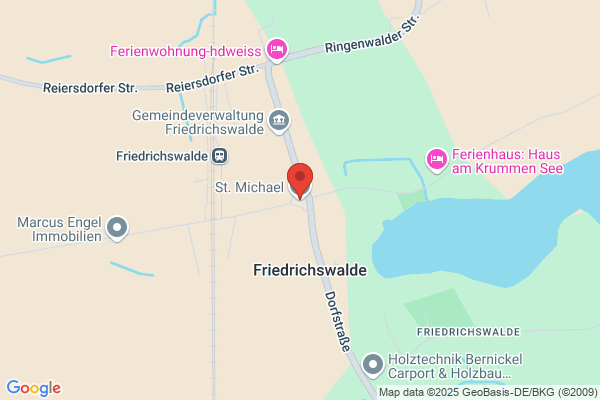 Kirche Friedrichswalde - Pfarrsprengel Friedrichswalde