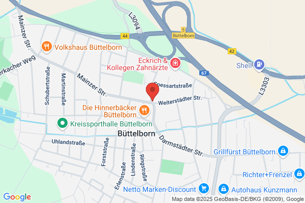 Volksbank Darmstadt Mainz, Filiale Mainzer Straße, Büttelborn