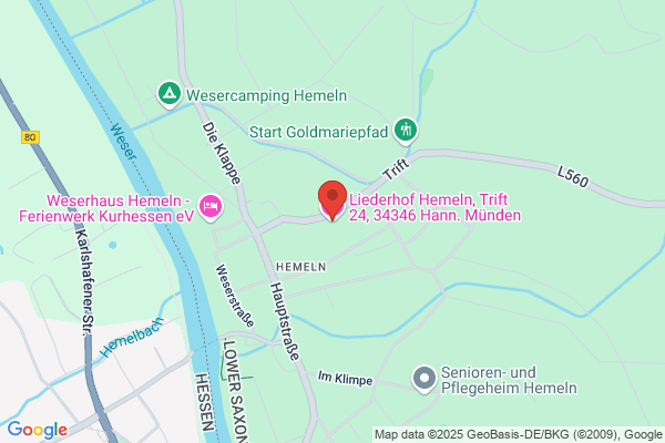 Liederhof Hemeln, Trift 24, 34346 Hann. Münden