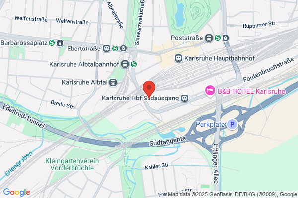 DB BahnPark Parkplatz Schwarzwaldstraße P7
